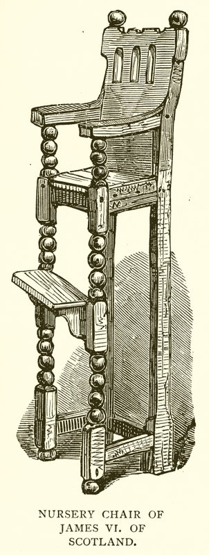 Kinderstuhl von James VI. von Schottland von English School