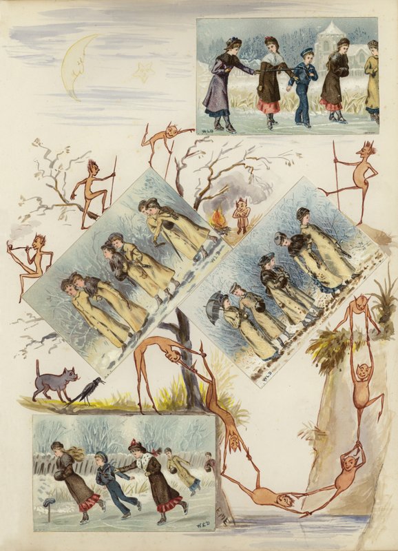 Seite aus einem spätviktorianischen Sammelalbum von English School