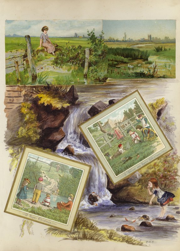 Seite aus einem spätviktorianischen Sammelalbum von English School