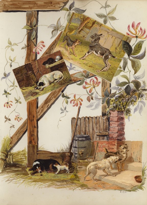 Seite aus einem spätviktorianischen Sammelalbum von English School