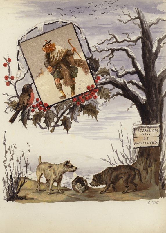 Seite aus einem spätviktorianischen Sammelalbum von English School