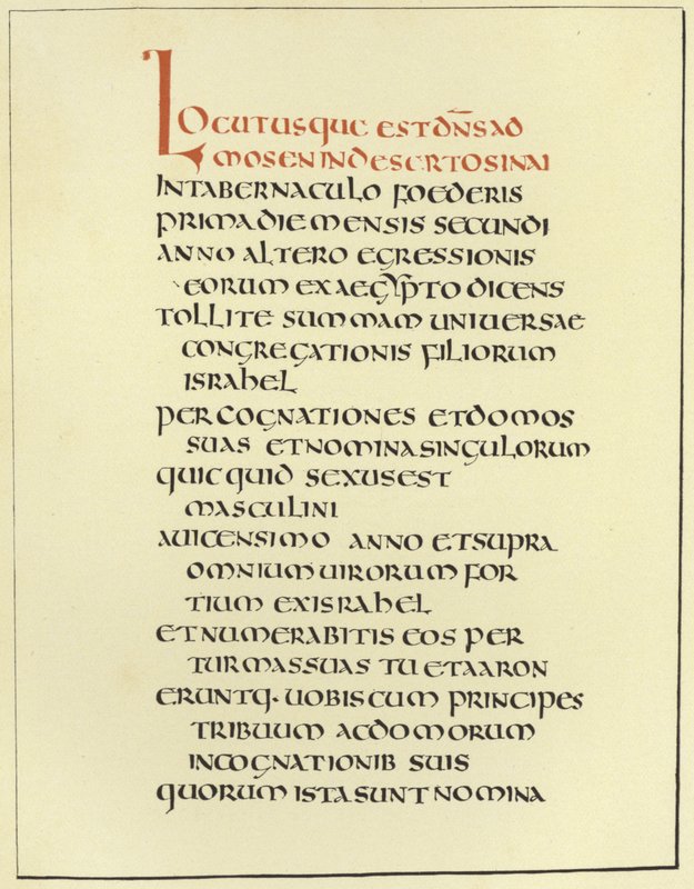 Seite aus der Amiatine Lateinischen Bibel von English School