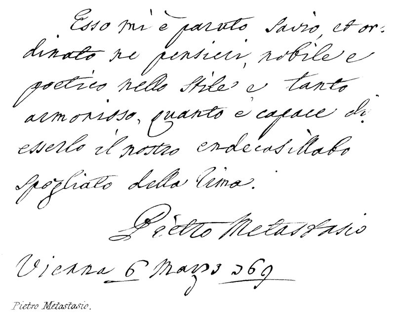 Pietro Metastasio von English School