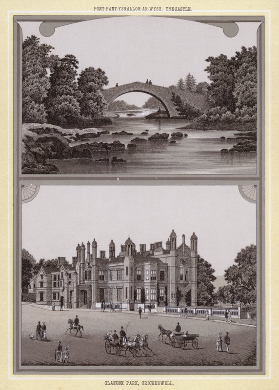 Pont-pant-ysgallog-ar-wysg, Trecastle; Glanusk Park, Crickhowell von English School