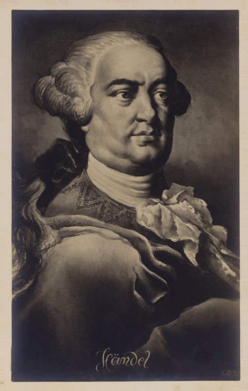 Porträt von Georg Friedrich Händel von English School