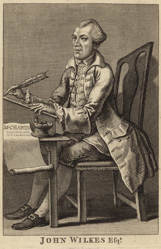 Porträt von John Wilkes von English School