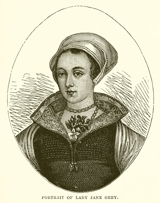 Porträt von Lady Jane Grey von English School