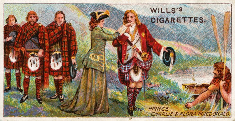 Prinz Charlie und Flora Macdonald von English School