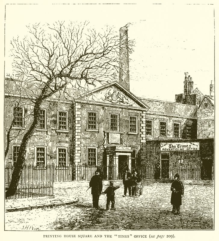 Printing House Square und das Times Office von English School