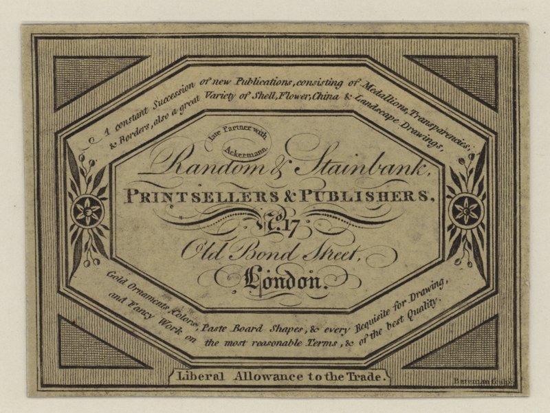 Druckverkäufer und Verleger, Random & Stainbank, Visitenkarte von English School