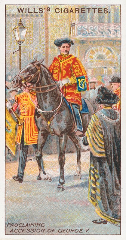 Proklamation des Amtsantritts von George V von English School