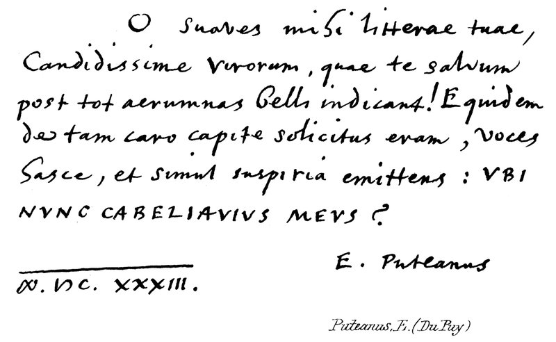Puteanus, E (Du Puy) von English School
