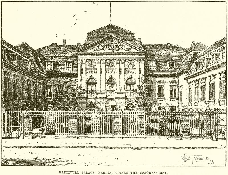 Radziwill-Palast, Berlin, wo der Kongress stattfand von English School