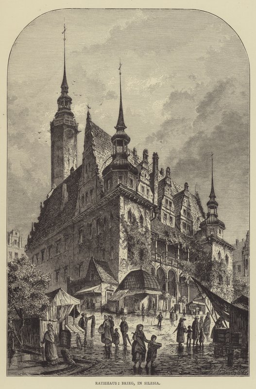 Rathaus, Brieg, in Schlesien von English School