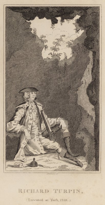 Richard Turpin, hingerichtet in York, 1739 von English School