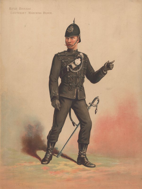Rifle Brigade, Leutnant, Marschuniform von English School