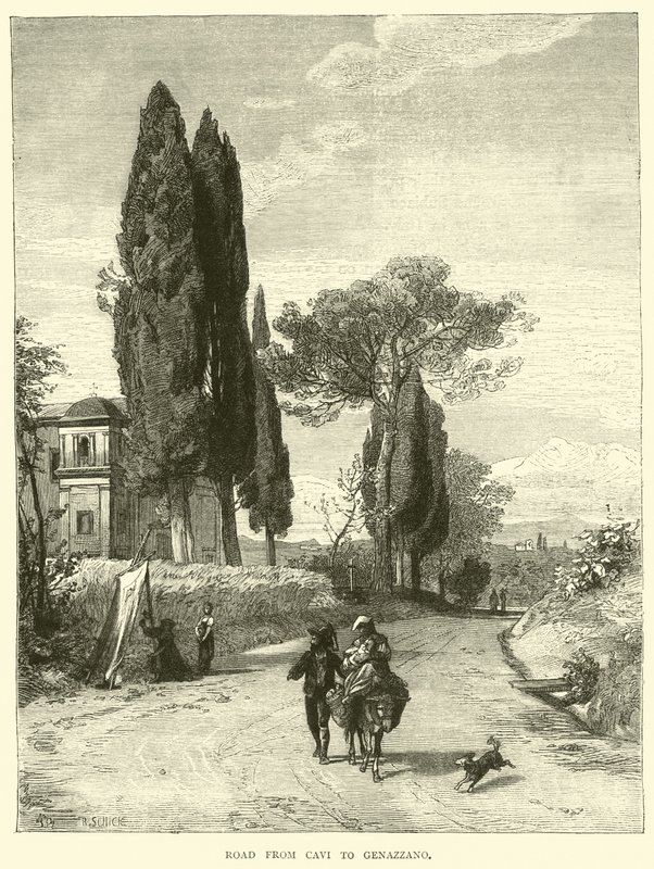 Straße von Cavi nach Genazzano von English School