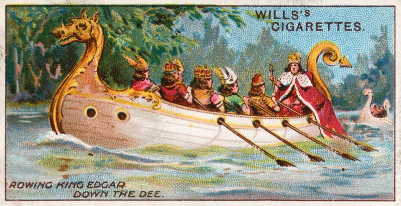 König Edgar rudert den Dee hinunter von English School