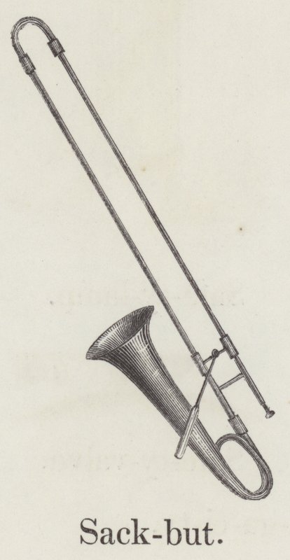 Posaune (Gravur) von English School