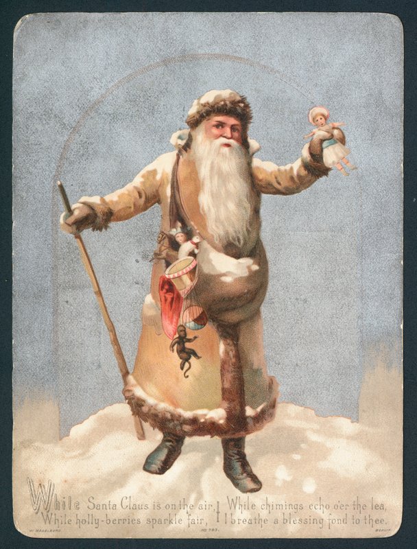 Weihnachtsmann in den Wolken von English School