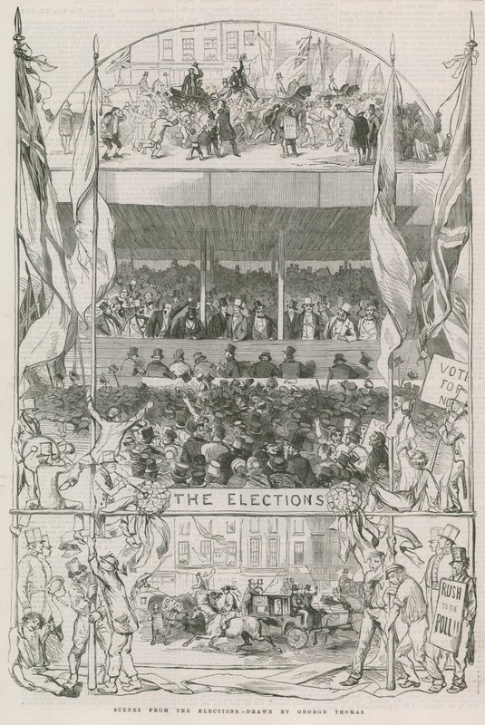 Szenen von den Wahlen von English School