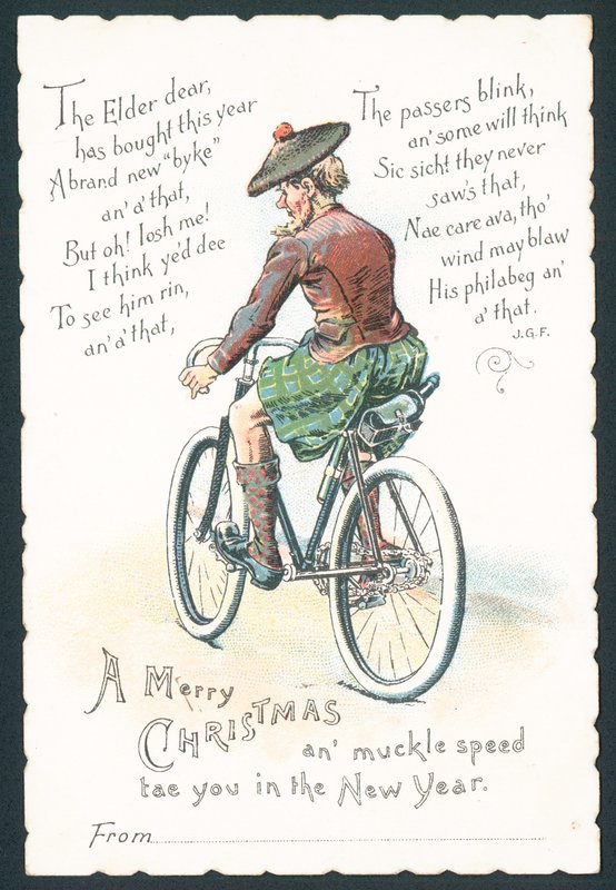 Schottische Weihnachtskarte von English School