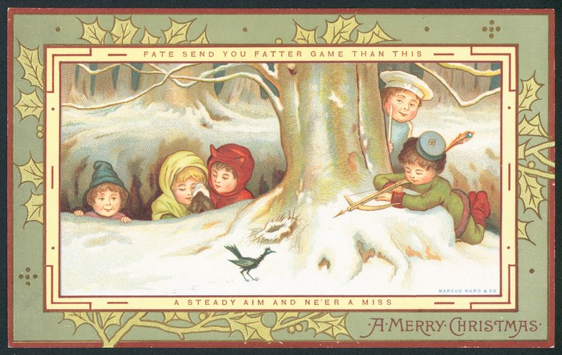 Schießspiel, Weihnachtskarte von English School