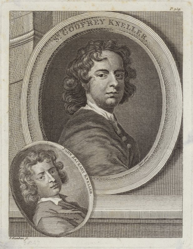 Sir Godfrey Kneller und John Zackary Kneller von English School