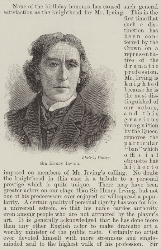 Sir Henry Irving (Gravur) von English School