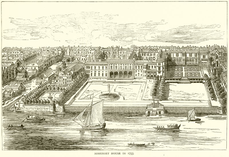 Somerset House im Jahr 1755 von English School