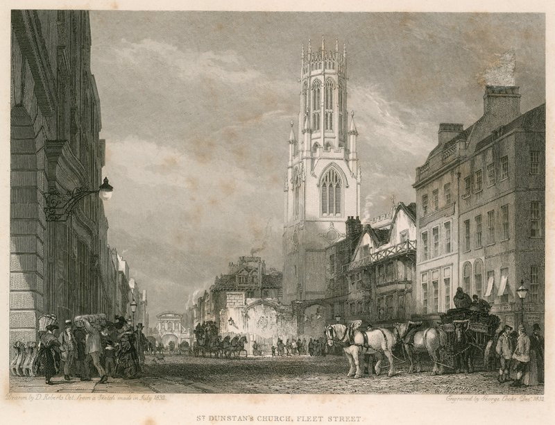 St Dunstans Kirche, Fleet Street, London von English School