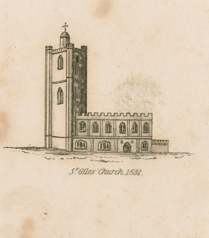 St Giles Kirche, 1631 von English School