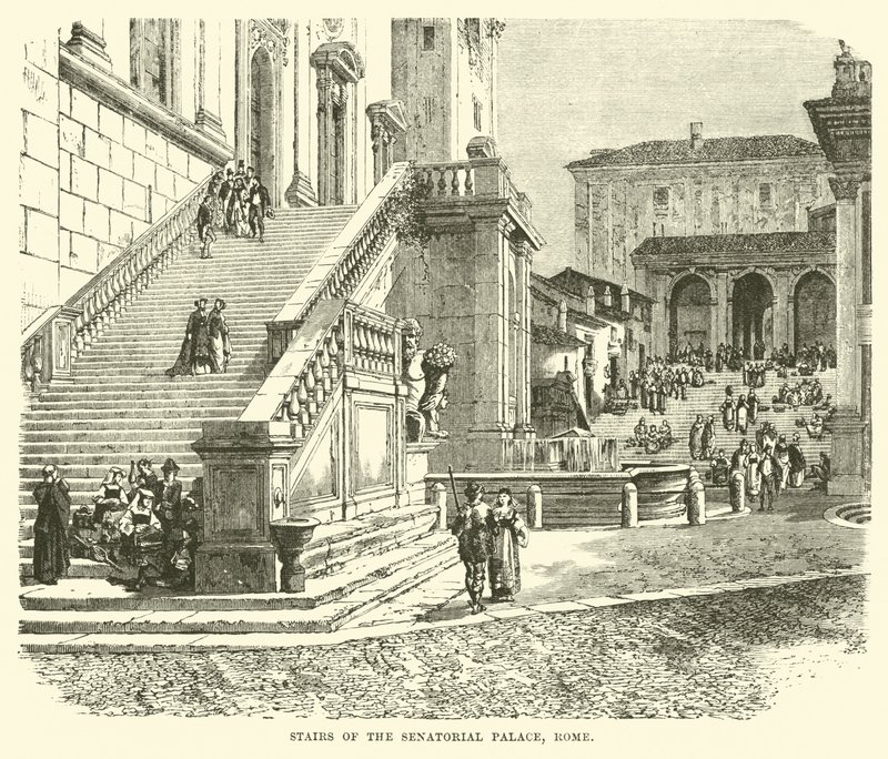 Treppe des Senatorenpalastes, Rom von English School