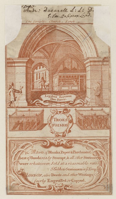 Schreibwarenhändler, Visitenkarte von English School