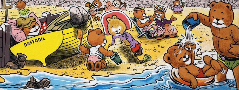 Teddybären am Strand von English School