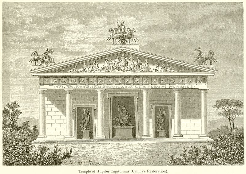Tempel des Jupiter Capitolinus (Caninas Restaurierung) von English School