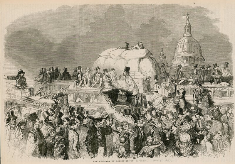 Die Blockade der London Bridge von English School