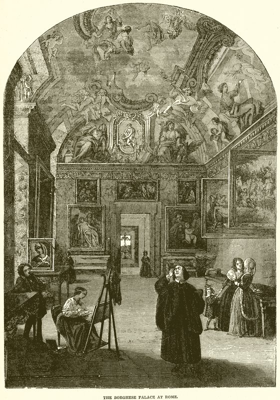 Der Borghese-Palast in Rom von English School