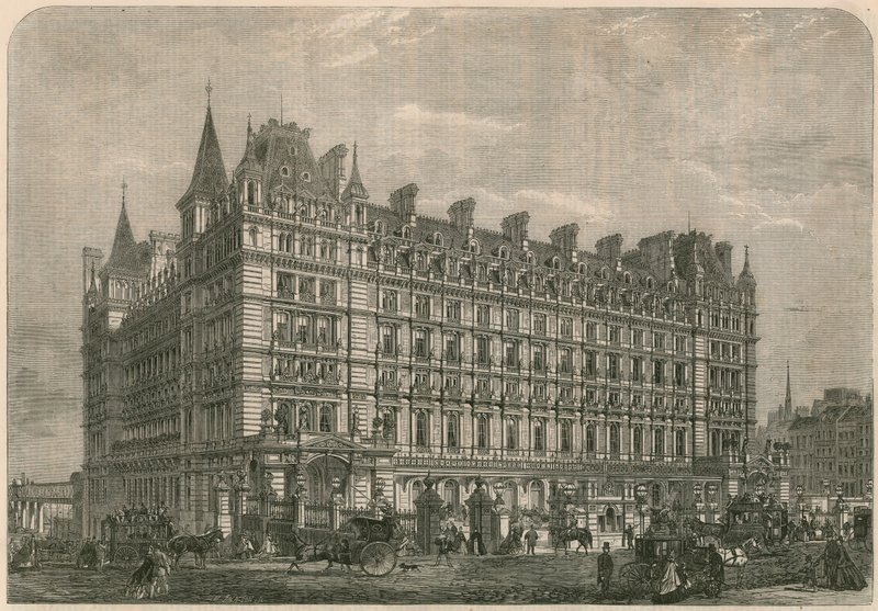 Der Charing-Cross Bahnhof und Hotel von English School