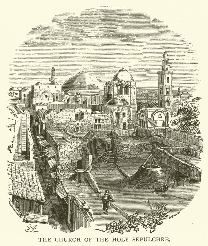 Die Kirche des Heiligen Grabes (Gravur) von English School