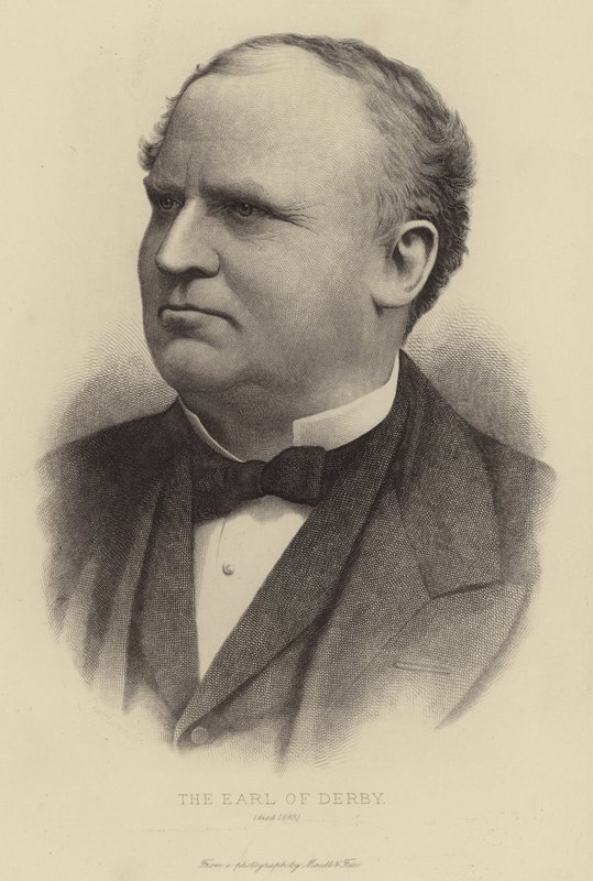 Der Earl of Derby, gestorben 1893 von English School