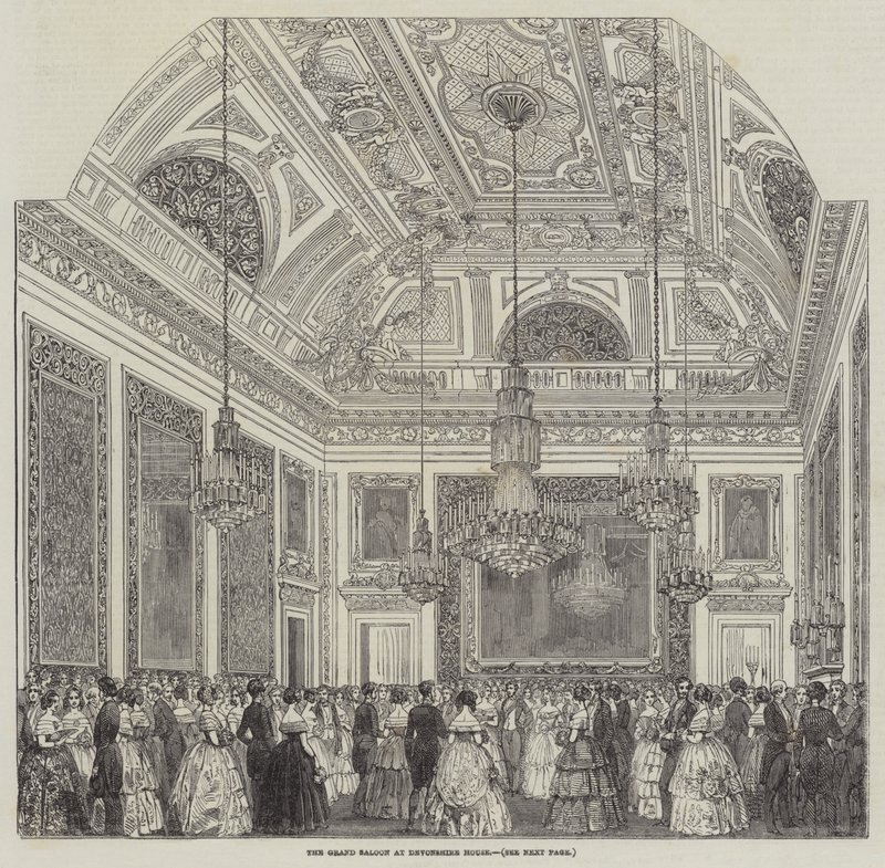 Der große Salon im Devonshire House von English School