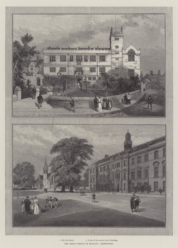 Die großen Schulen Englands, Shrewsbury (Gravur) von English School
