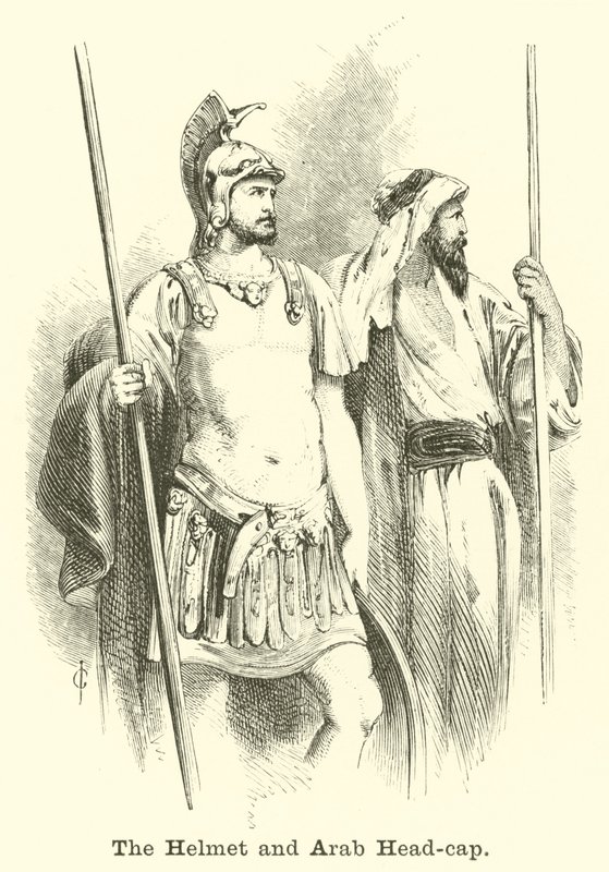 Der Helm und die arabische Kopfbedeckung von English School