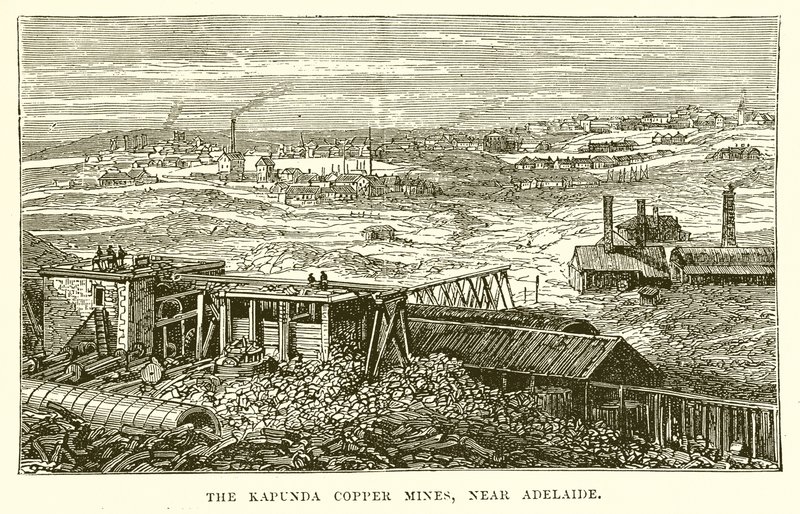 Die Kapunda-Kupferminen, nahe Adelaide von English School