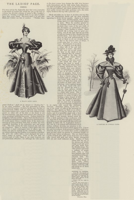 Die Seite der Damen, Kleid (Lithografie) von English School
