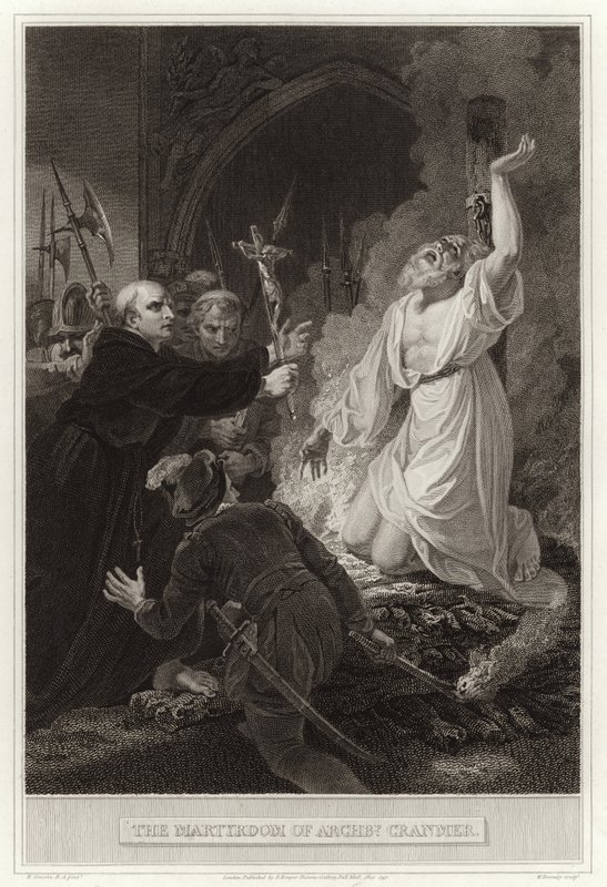 Das Martyrium von Erzbischof Cranmer von English School