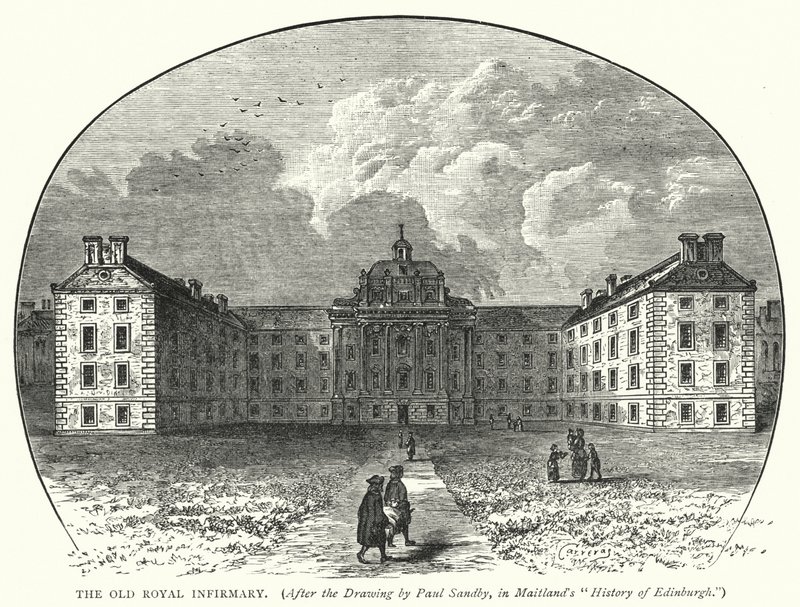 Das alte Royal Infirmary (Stich) von English School