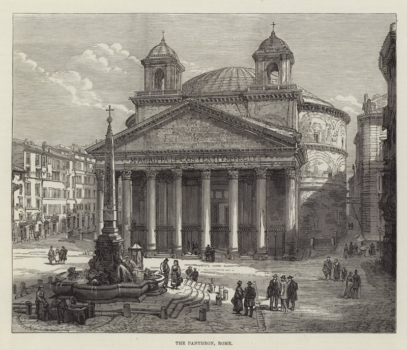 Das Pantheon, Rom (Gravur) von English School