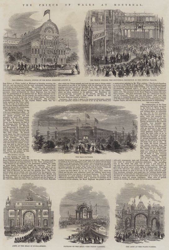 Der Prinz von Wales in Montreal (Stich) von English School